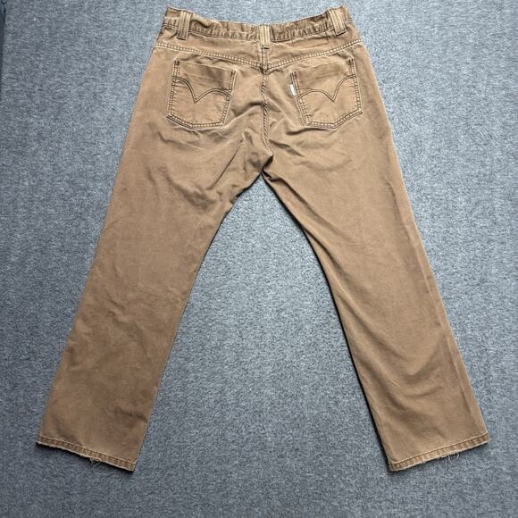 Levi’s SilverTab Jeans Mens 34x30* Brown Slim Fit Straight Leg Denim Y2K - Picture 4 of 10